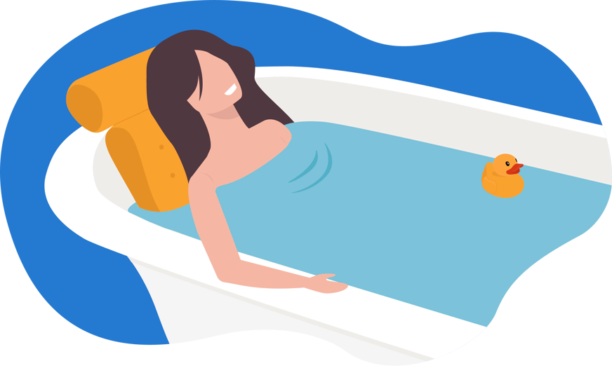 woman in bath